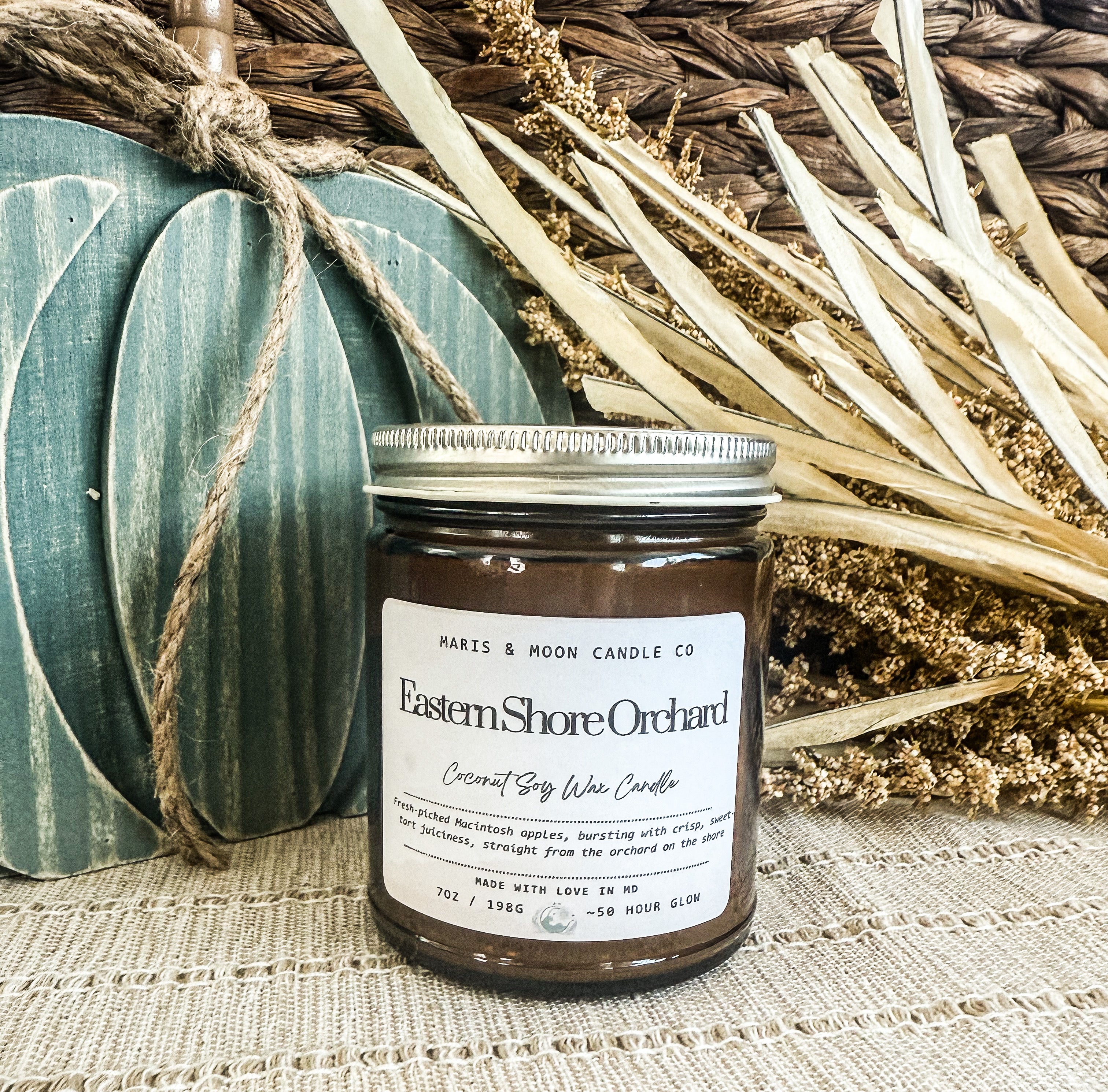 Eastern Shore Orchard 7oz Amber jar candle