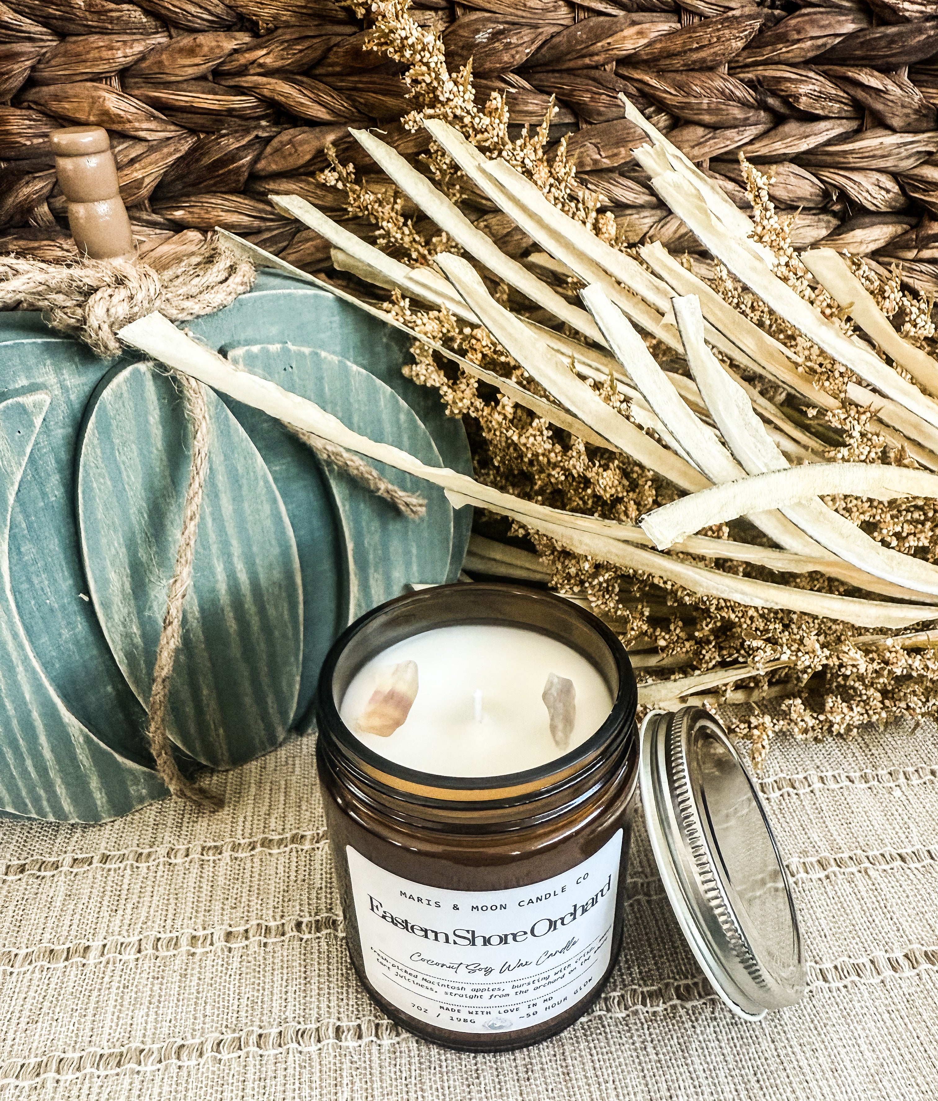 Eastern Shore Orchard 7oz Amber jar candle
