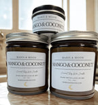 Mango & Coconut Amber jar candle