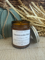 Autumn on the Shore 7oz Amber jar candle with crystals