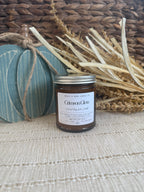 Crimson Glow 7oz Amber jar candle with crystals