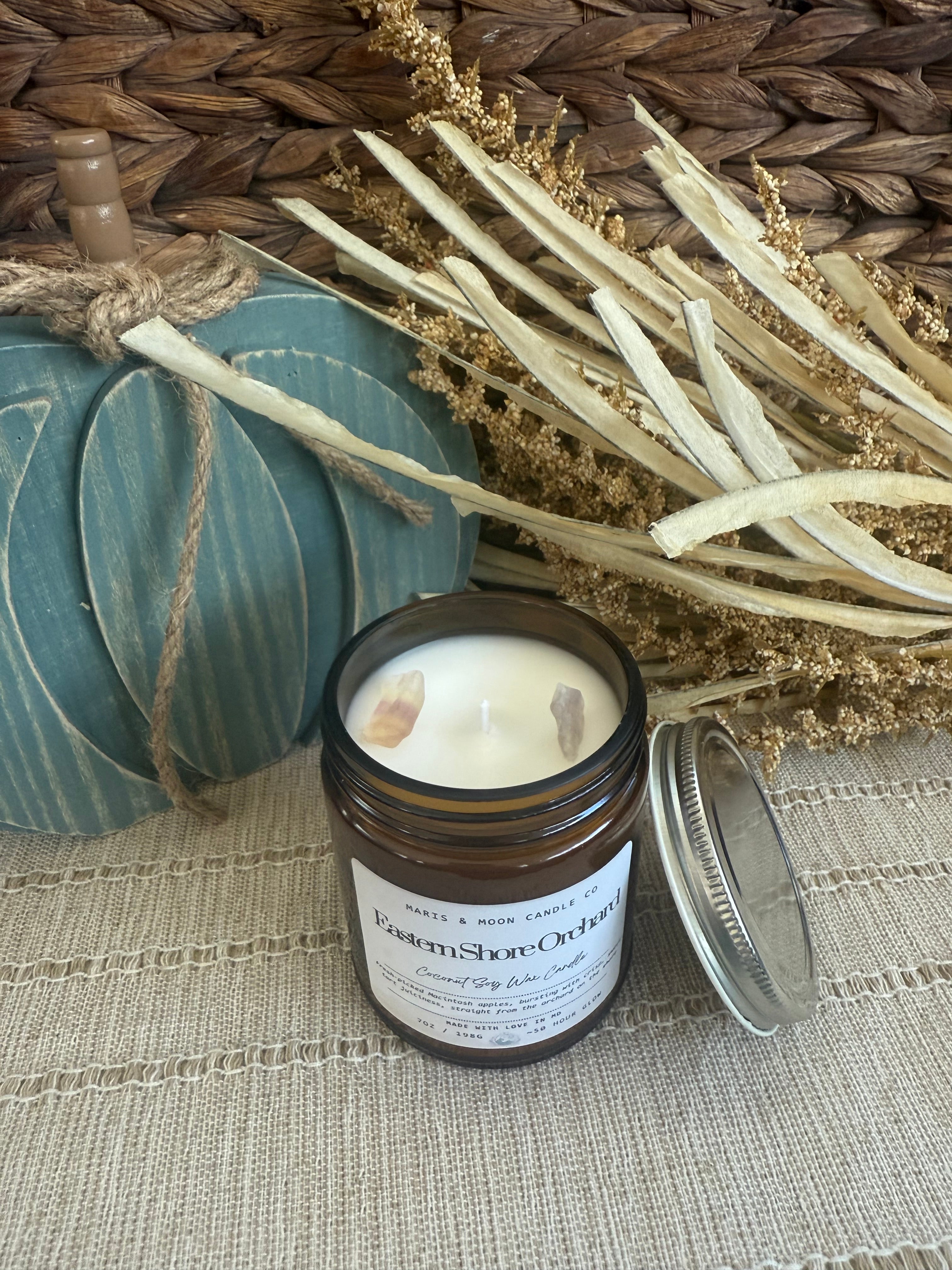 Eastern Shore Orchard 7oz Amber jar candle