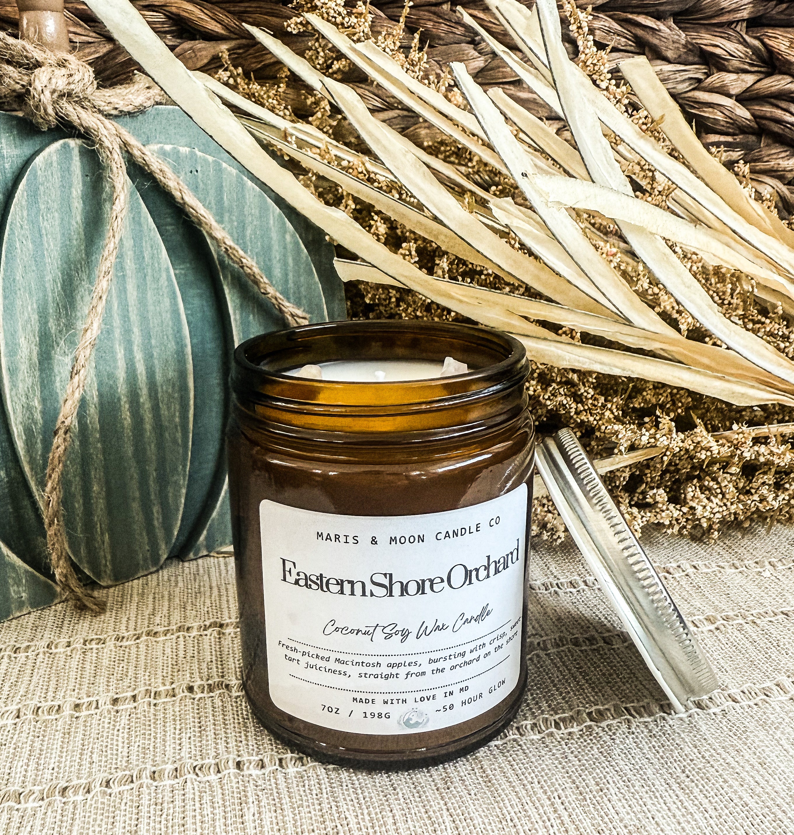 Eastern Shore Orchard 7oz Amber jar candle