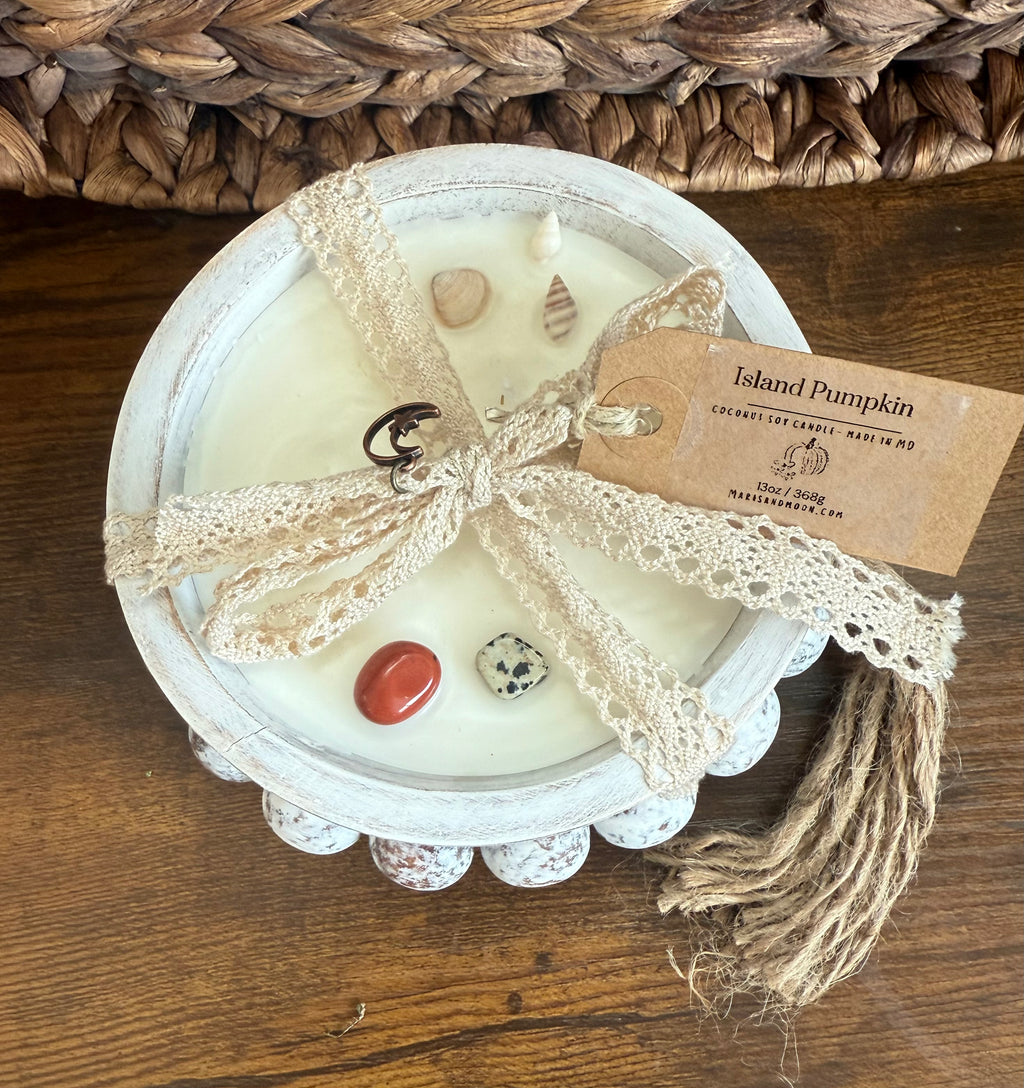 Three wick white boho dough bowl 14 oz candle