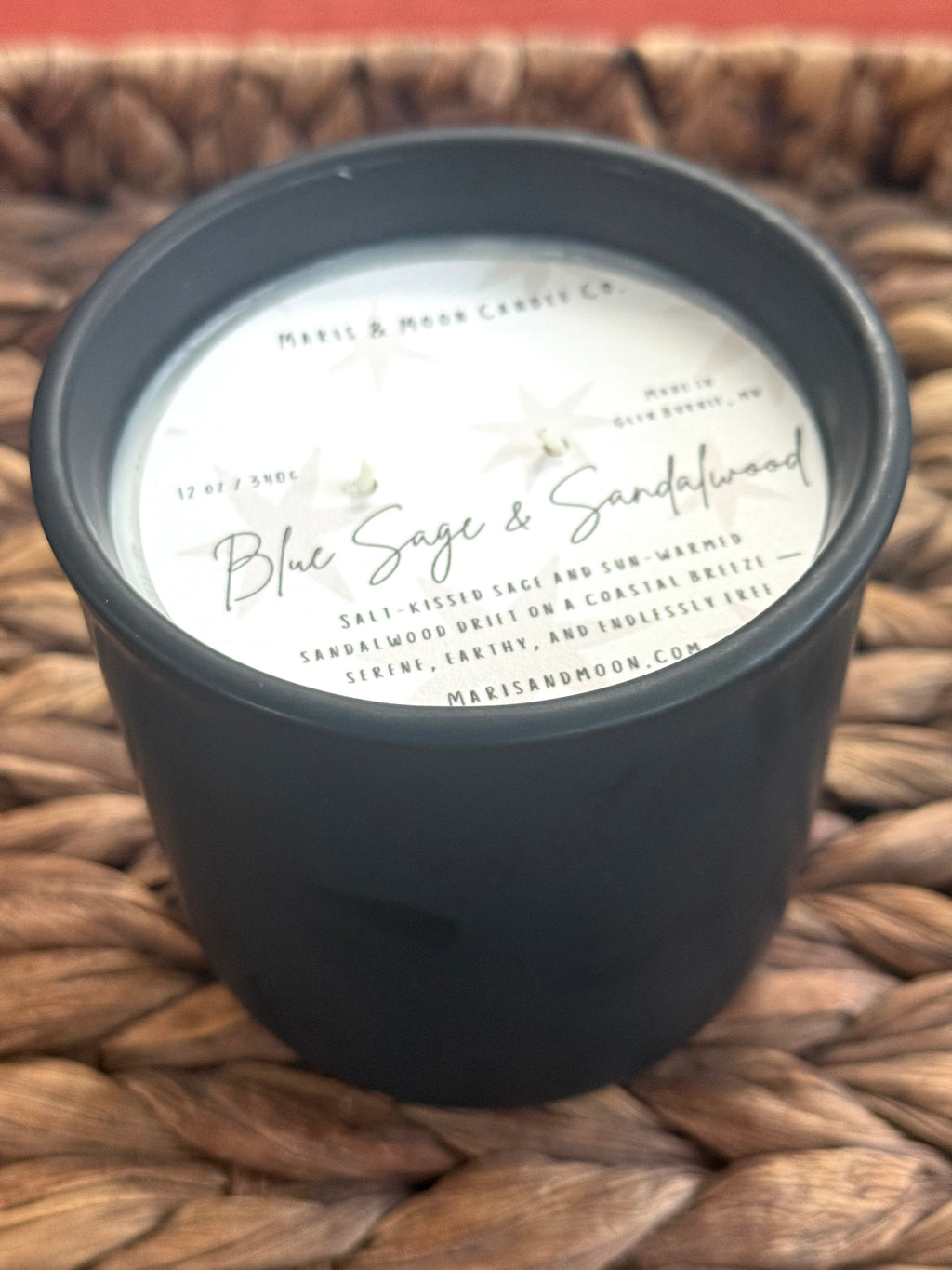 Blue Sage & Sandalwood Coconut Soy Ceramic Candle