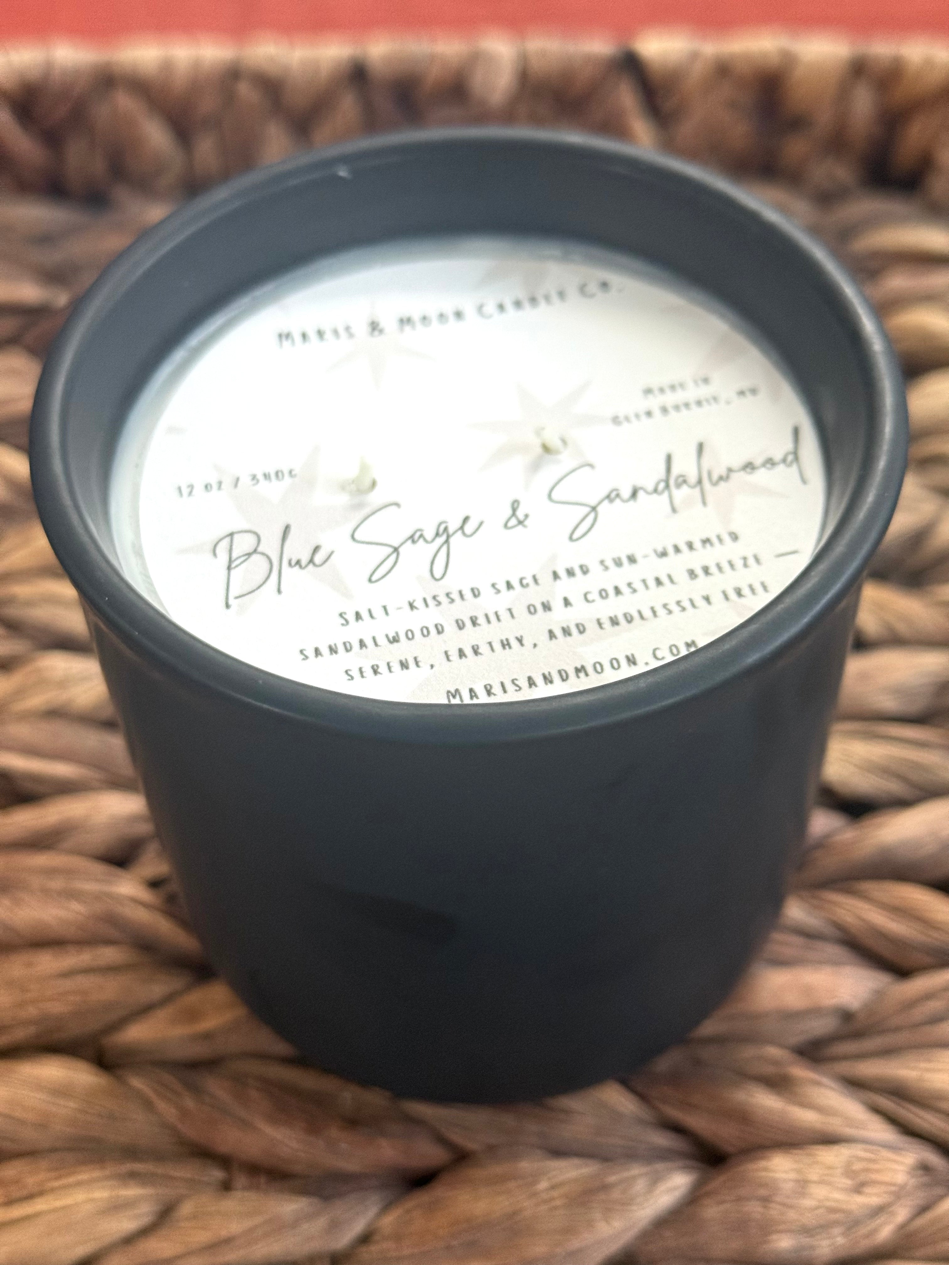 Blue Sage & Sandalwood Coconut Soy Ceramic Candle