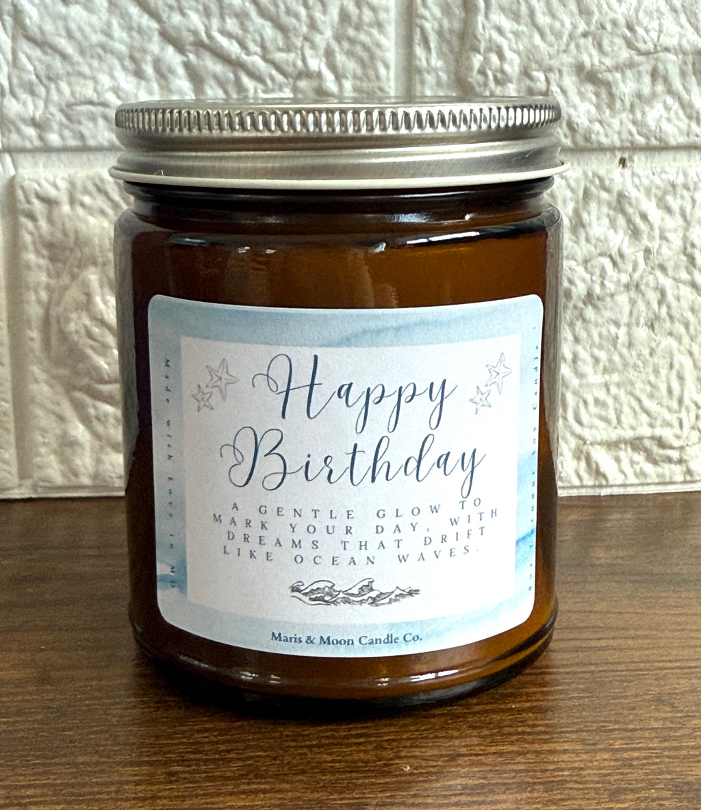 Birthday gift 7oz Coconut Soy Candle in gift box