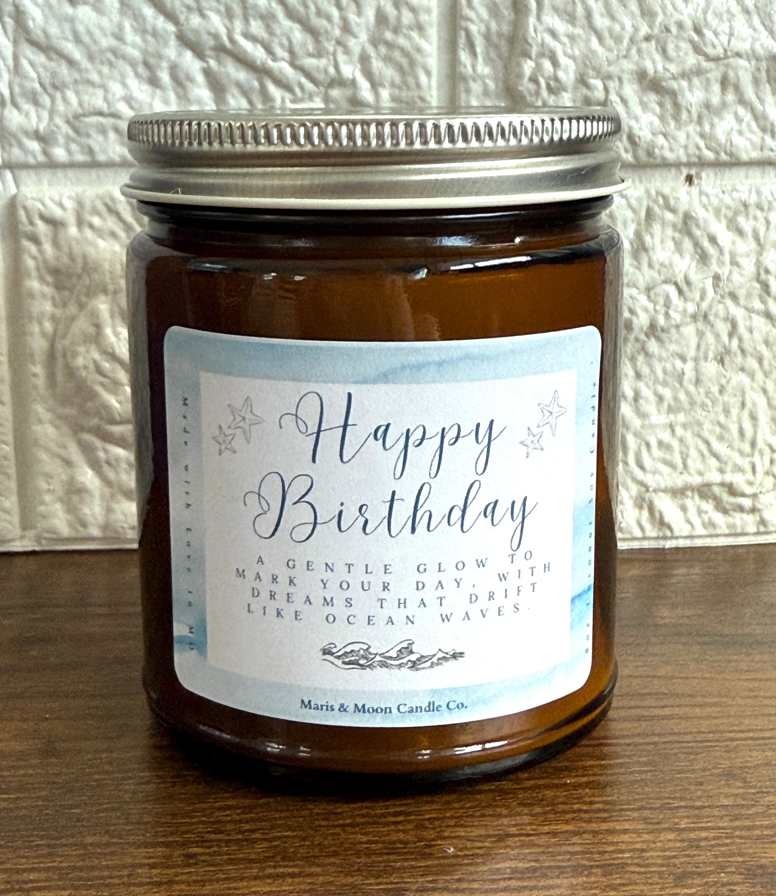Birthday gift 7oz Coconut Soy Candle in gift box