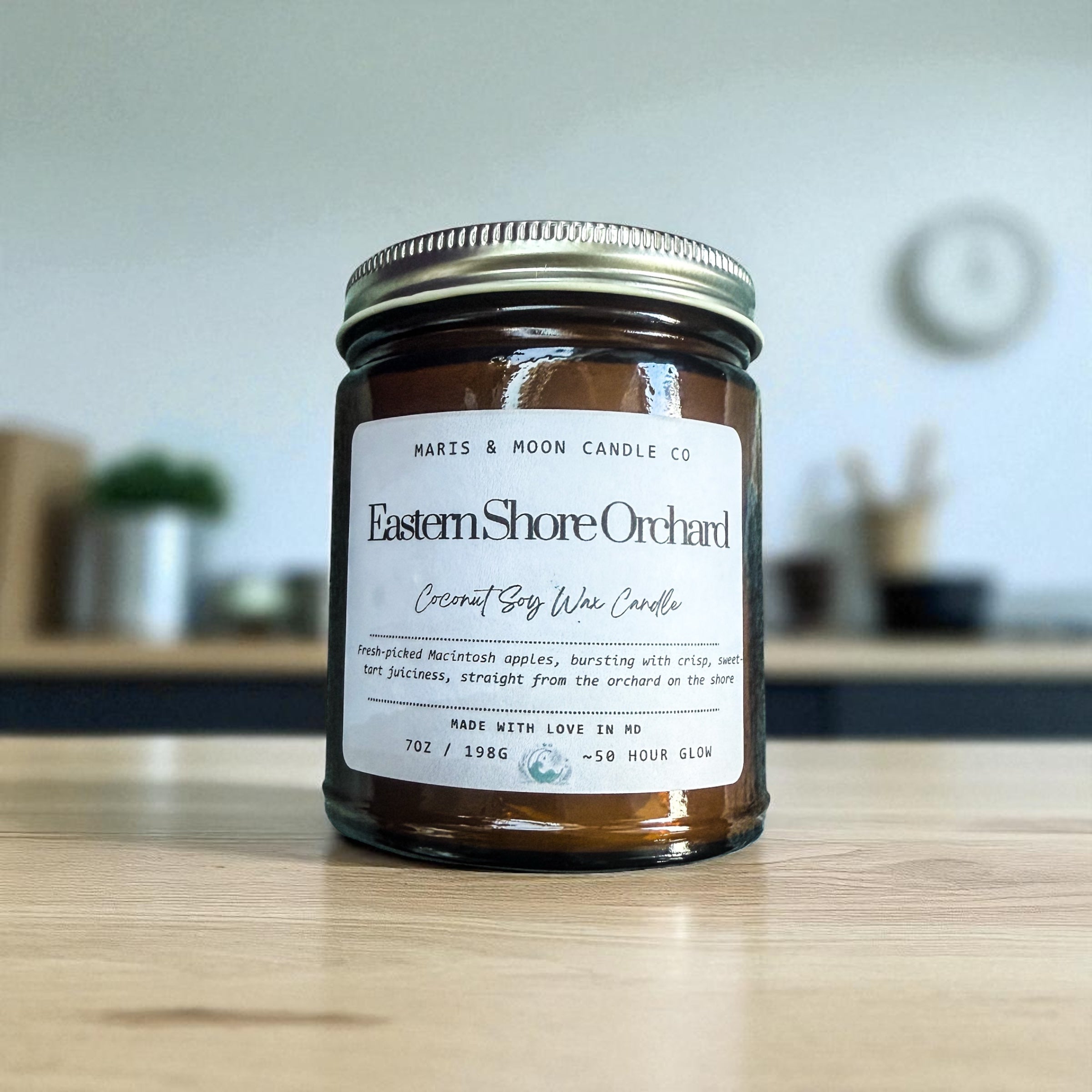 Eastern Shore Orchard 7oz Amber jar candle