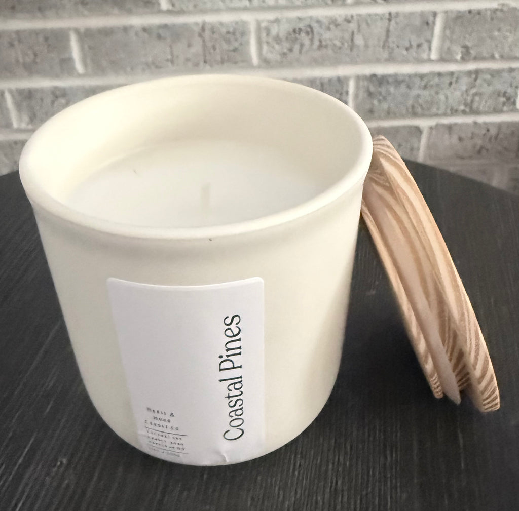 Coastal Pines Coconut Soy Ceramic Candle