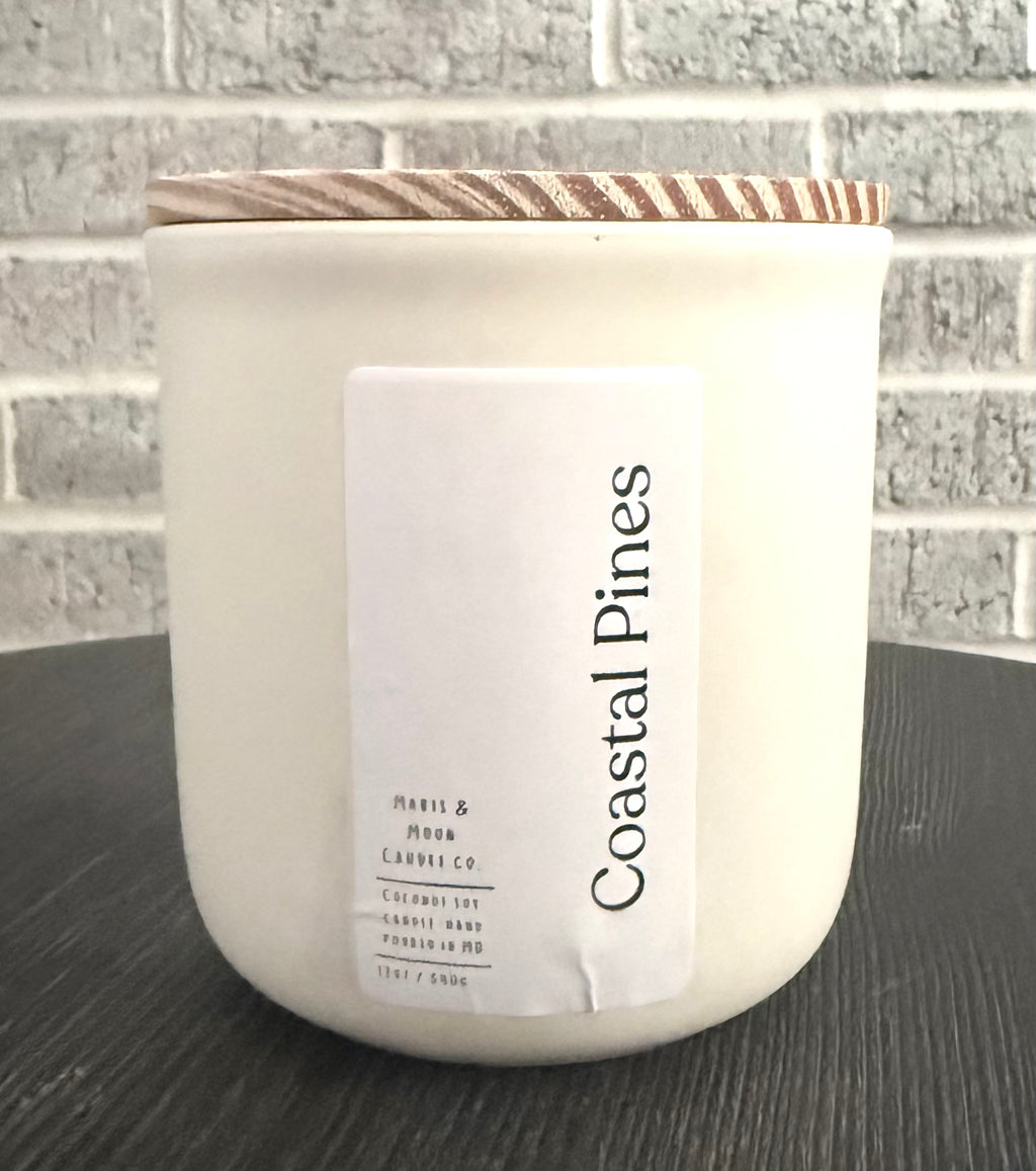 Coastal Pines Coconut Soy Ceramic Candle