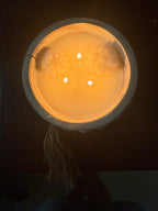 Three wick white boho dough bowl 14 oz candle