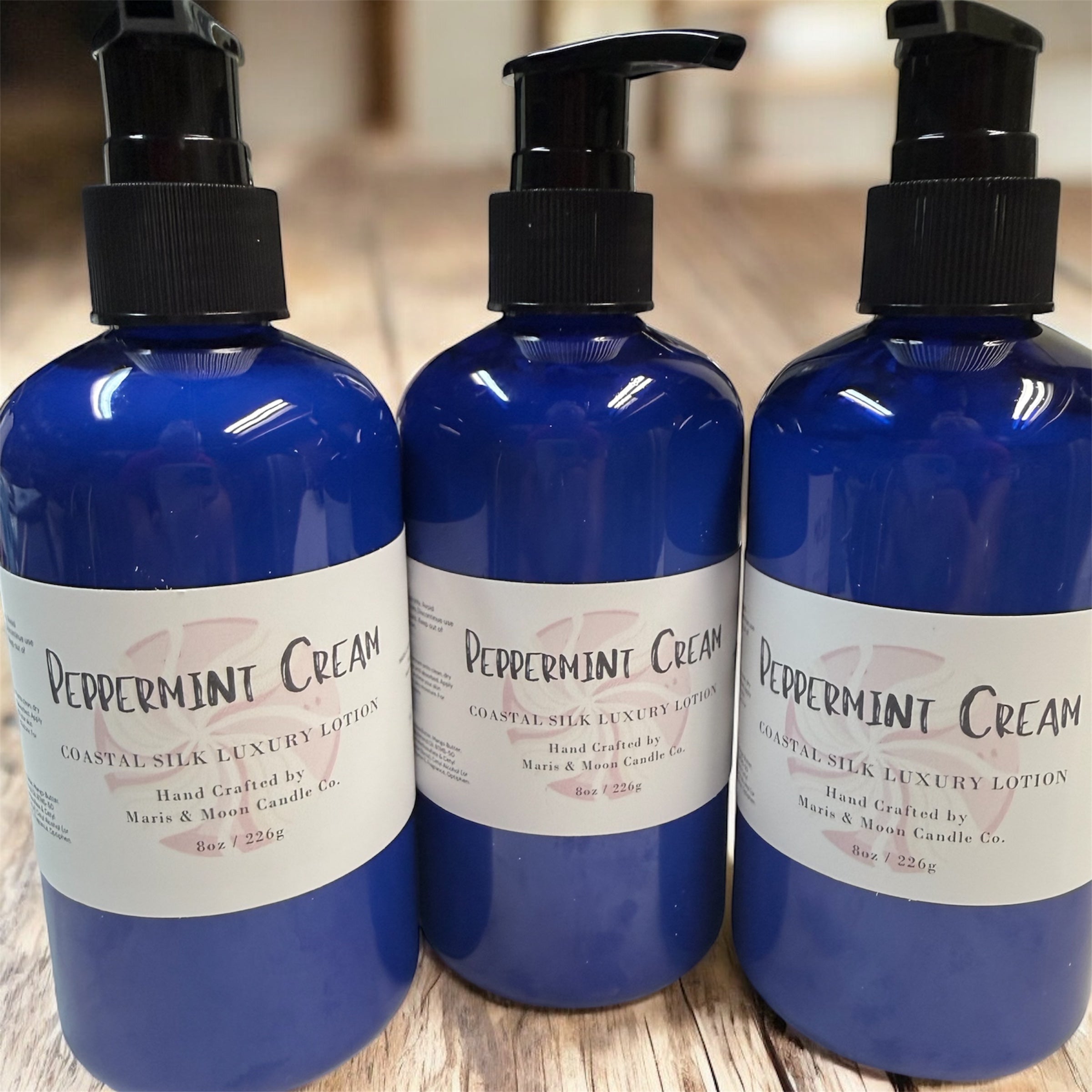 RESTOCKED! Peppermint Cream scented Coastal Silk Luxury Body Lotion